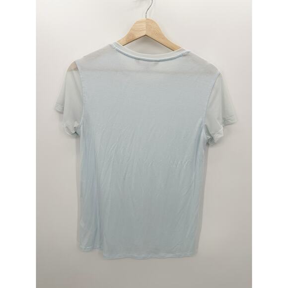 Athleta Women Cloudlight Hybrid Tee Sky Blue Modal Blend T-Shirt Size M Light - Picture 2 of 9